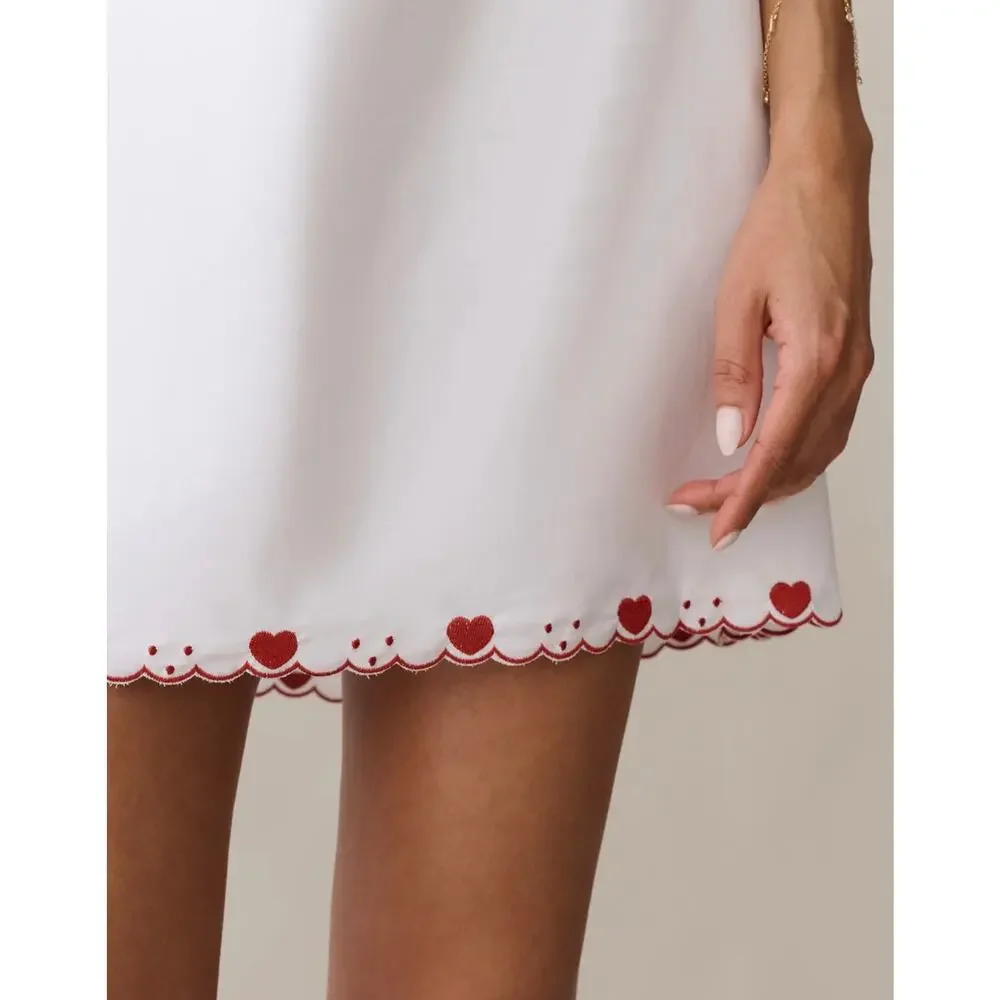 NWT New Kourt white embroidered cotton Nya Dress $147 M